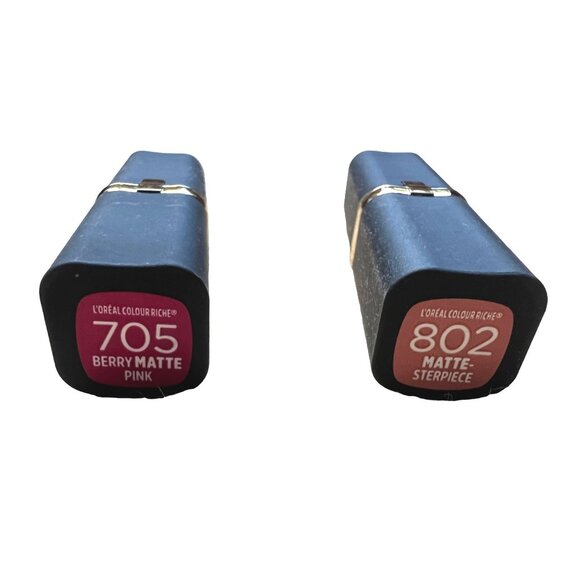 Bundle of 2 L'Oreal Colour Rich Lipsticks Berry Matte Pink 705 & Matte-sterpeice - Picture 4 of 6